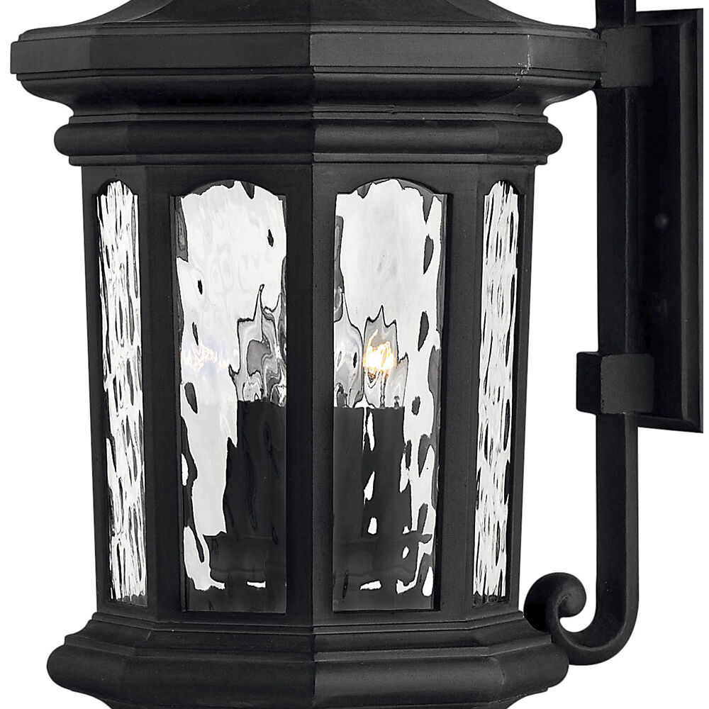 Estate Series Raley LED 32 inch Museum Black Outdoor Wall Mount Lantern, Large