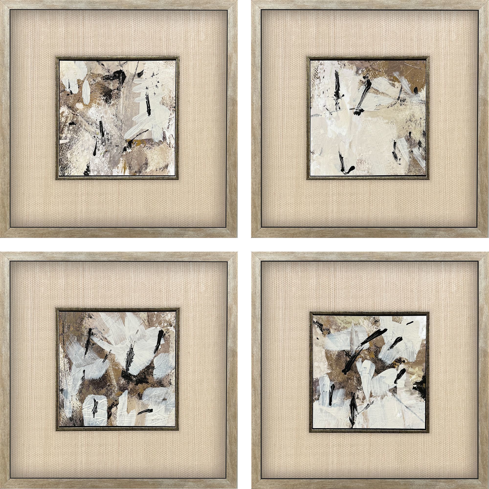 Taking Shape White and Beige and Black and Brown Framed Art