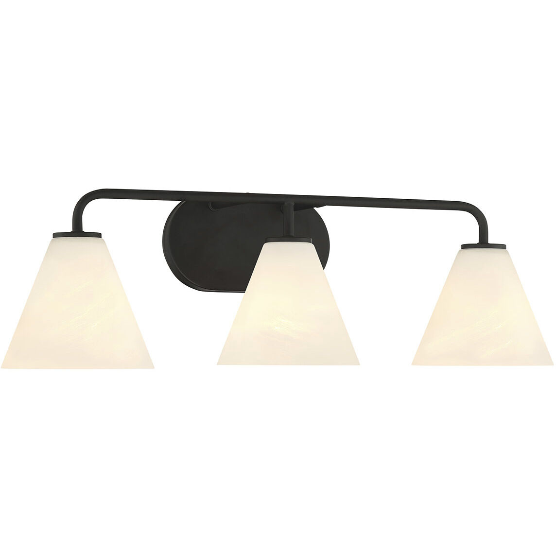 Blair 3 Light 25.5 inch Black Bath Wall Light