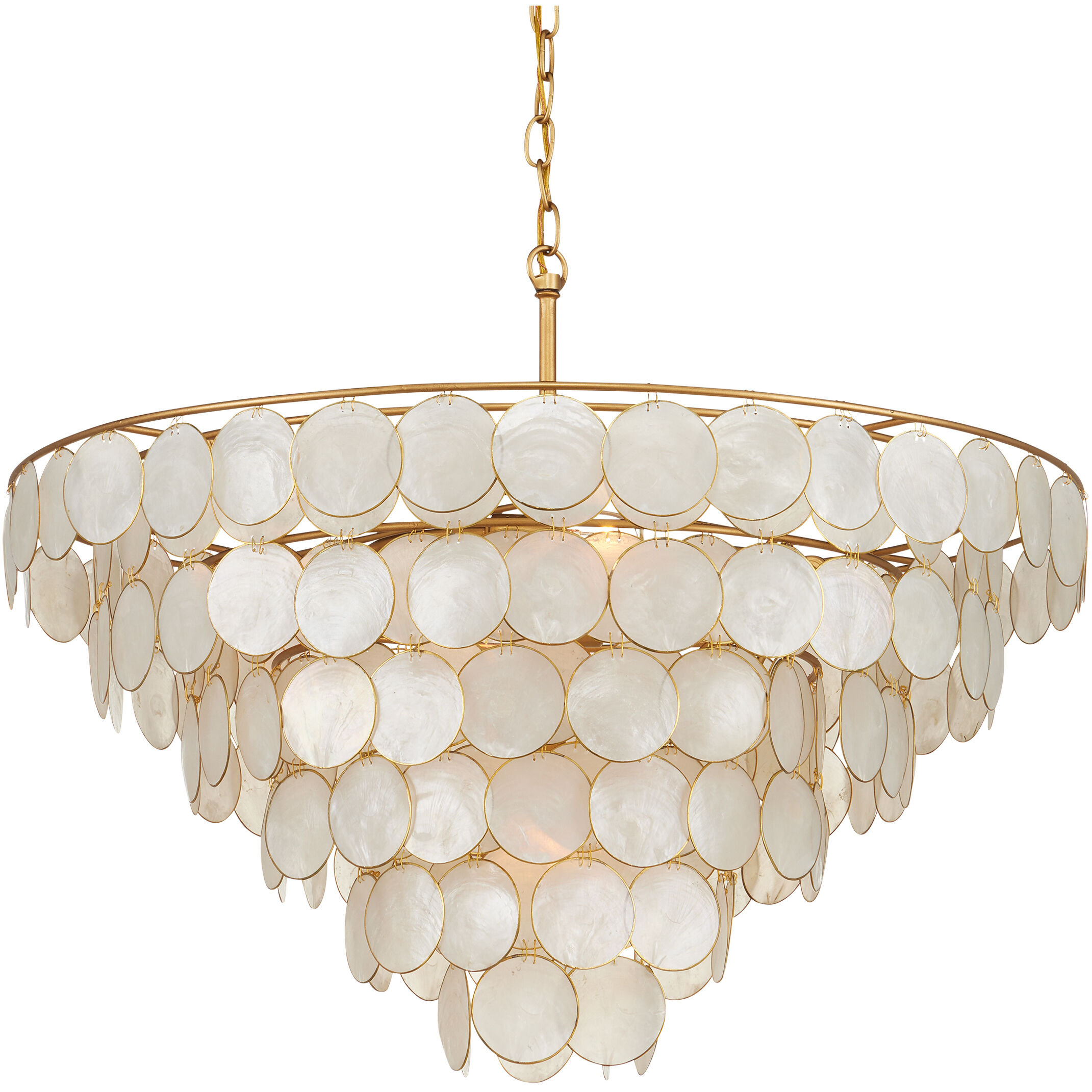 Bon Vivant 5 Light 30.25 inch Natural/Contemporary Gold Chandelier Ceiling Light, Semi-Flush Mount Convertible
