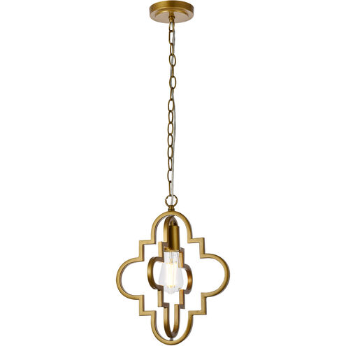 Sandara 1 Light 11 inch Brass Pendant Ceiling Light