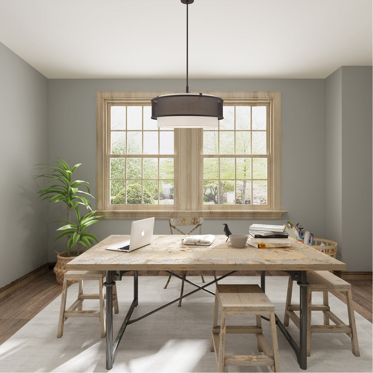 Braddock 5 Light 24 inch Bronze Pendant Chandelier Ceiling Light