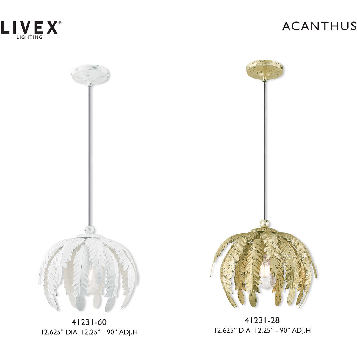 Acanthus 1 Light 12.63 inch Winter Gold Mini Pendant Ceiling Light