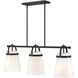 Tori LED 38 inch Black Chandelier Ceiling Light, Linear