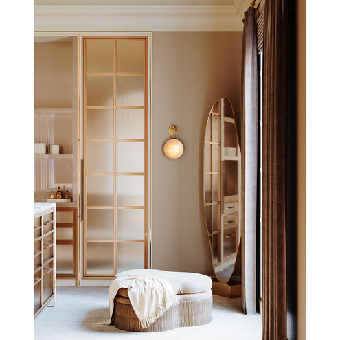 Ares LED 9.75 inch Vintage Brass Wall Sconce Wall Light