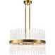 Citadel 16 Light 26 inch Aged Brass Drum Chandelier Ceiling Light