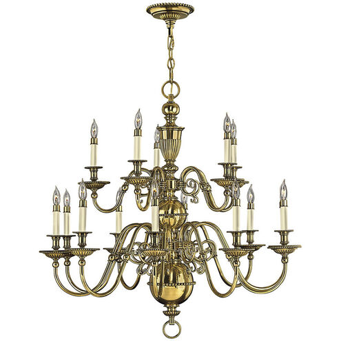 Cambridge LED 37 inch Burnished Brass Indoor Chandelier Ceiling Light