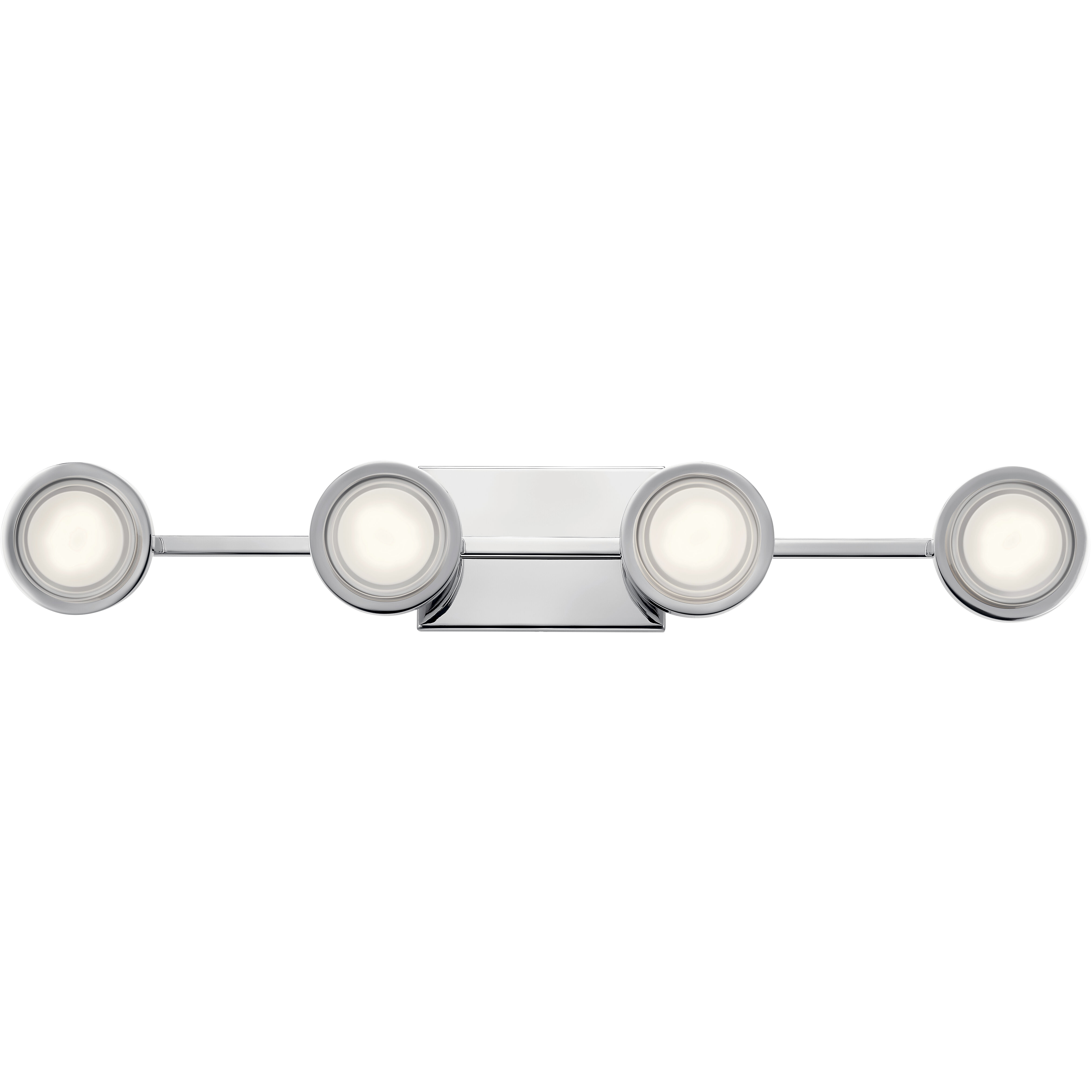 Harlaw LED 30.75 inch Chrome Bathroom Vanity Light Wall Light, 4 Arm