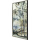 Forest Grove Gray and Beige and Blue and Green Canvas