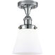 Cone 1 Light 6.5 inch Polished Chrome Semi-Flush Mount Ceiling Light