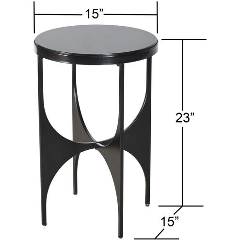 Austin 15 inch Satin Black Accent Table