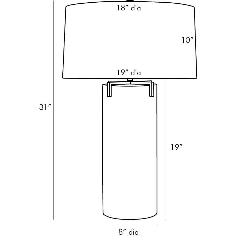 Dale 31 inch 100.00 watt Smoke/Brown Nickel Table Lamp Portable Light