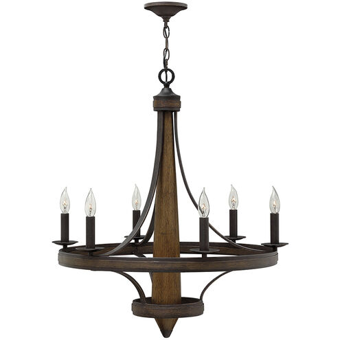 Bastille LED 29 inch Vintage Bronze Chandelier Ceiling Light