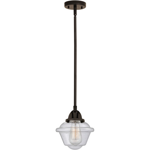 Nouveau 2 Oxford 1 Light 7.5 inch Oil Rubbed Bronze Mini Pendant Ceiling Light in Incandescent, Seedy