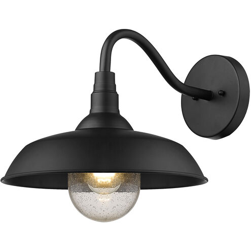 Burry 1 Light 14 inch Matte Black Exterior Wall Mount