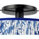 Alora Mood Scout 1 Light 13.25 inch Matte Black and Blue Linen Semi-Flush Mount Ceiling Light