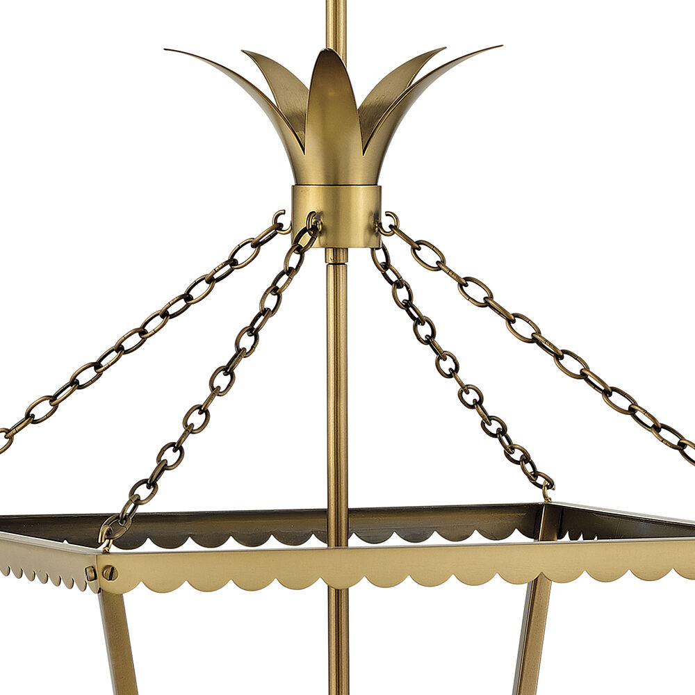Palma 4 Light 16 inch Heritage Brass Indoor Chandelier Ceiling Light