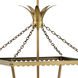 Palma 4 Light 16 inch Heritage Brass Indoor Chandelier Ceiling Light