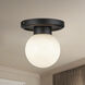 Alora Mood Fiore 1 Light 6 inch Matte Black Semi Flush Mount Ceiling Light