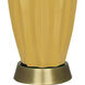 Emma 34.25 inch 150 watt Sunset Yellow Glazed Ceramic with Warm Brass Table Lamp Portable Light