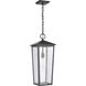 Marquis 1 Light 9 inch Matte Black and Chemical OZ Outdoor Hanging Light