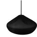 Radiance Collection - Crease Pendant Ceiling Light in Matte Black, Dedicated LED, Black Cord, Carbon Matte Black/Champagne Gold, 15.25W x 6.5H, Form+Finish+Function