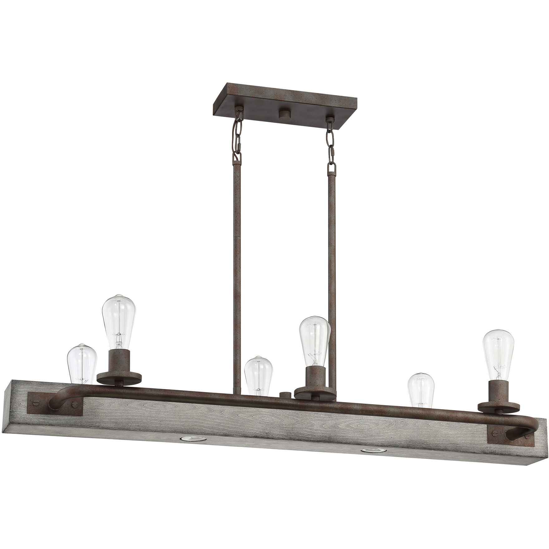 Melville 8 Light 42 inch Iron Gate Island Light Ceiling Light
