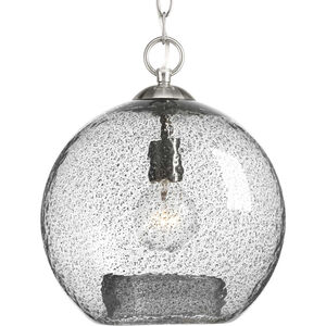 Burtons Bay 1 Light Brushed Nickel Pendant Ceiling Light, Design Series
