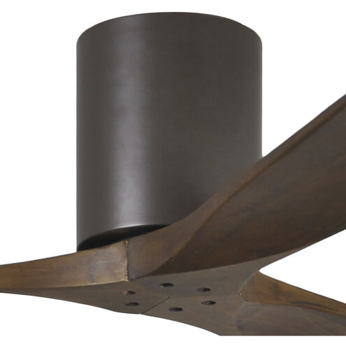 Atlas Irene-3H 52 inch Textured Bronze with Walnut Tone Blades Ceiling Mount Paddle Fan, Flush Mounted