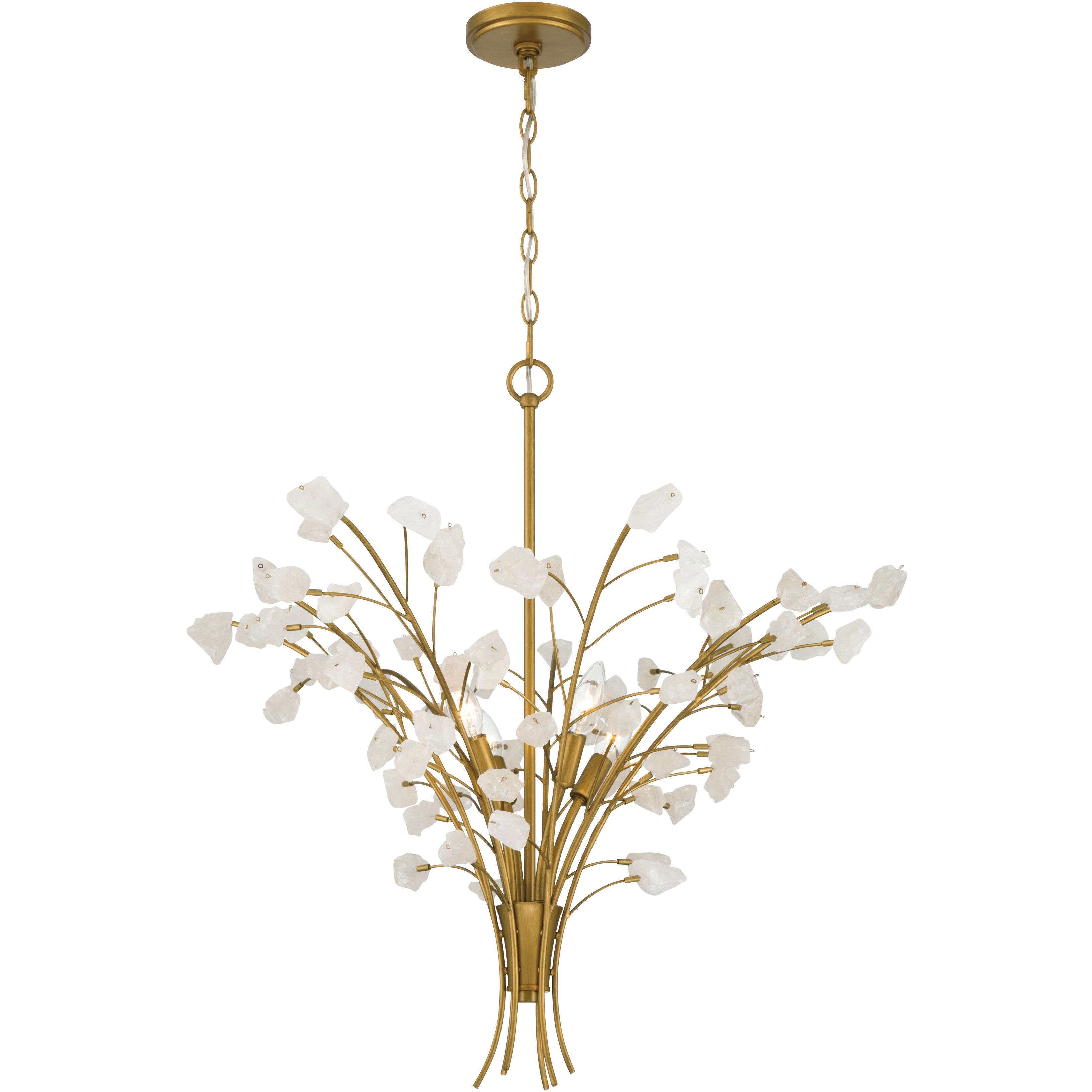 Ramus 4 Light 30 inch Painted Legacy Brass Chandelier Ceiling Light