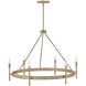 Tress 6 Light 36.25 inch Champagne Gold Indoor Chandelier Ceiling Light
