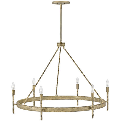 Tress 6 Light 36.25 inch Champagne Gold Indoor Chandelier Ceiling Light