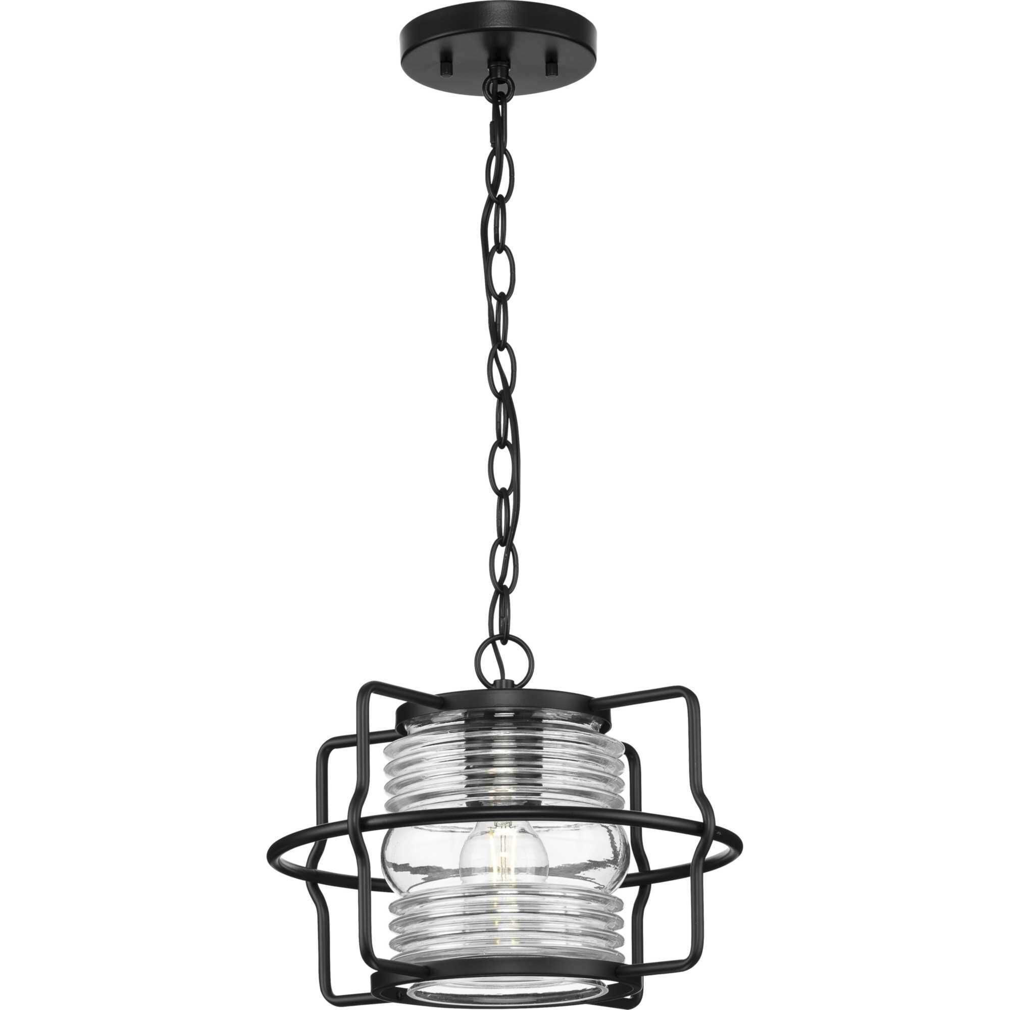 Keegan 1 Light 13 inch Matte Black Outdoor Hanging Lantern