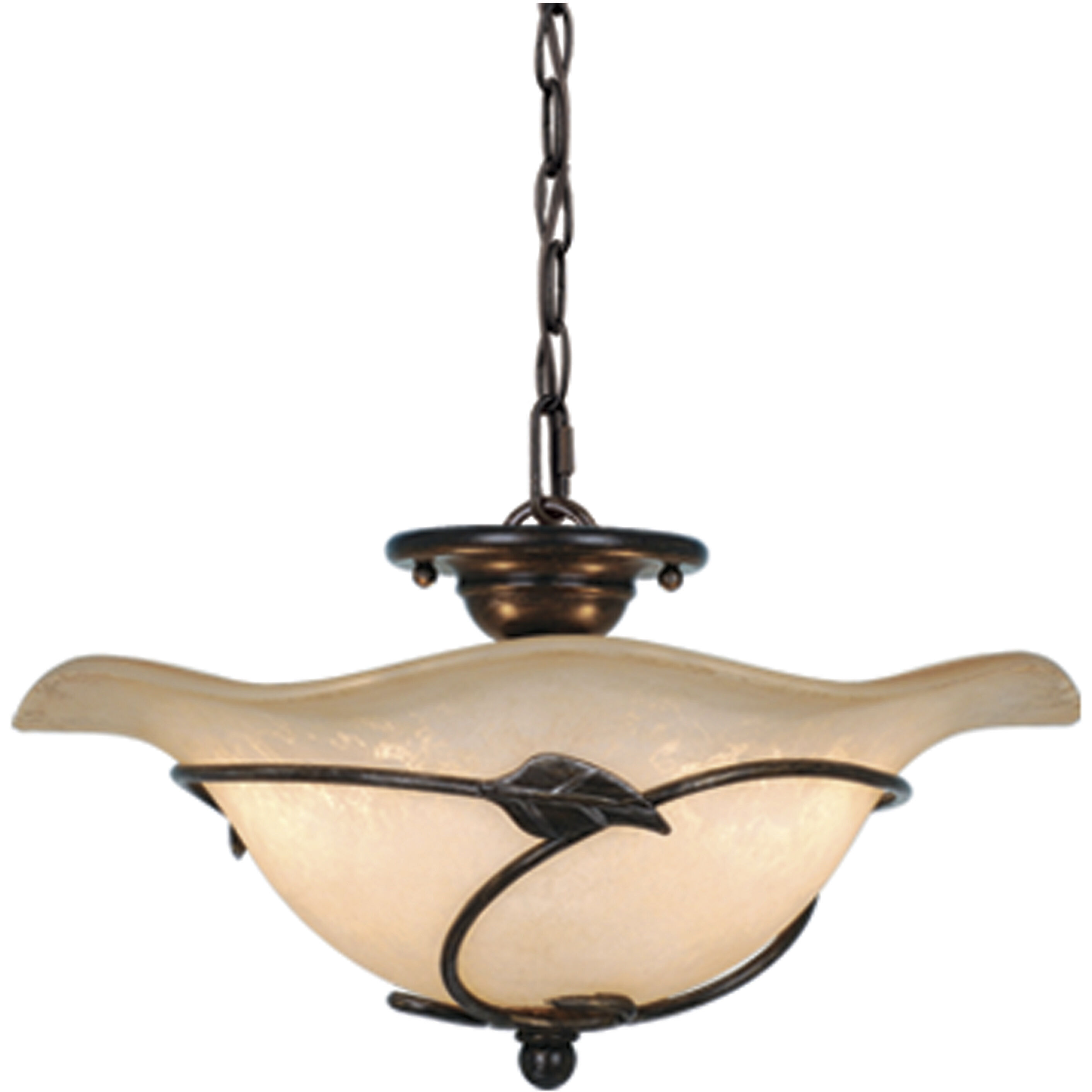 Vine LED 15 inch Oil Shale Semi-Flush Mount Ceiling Light