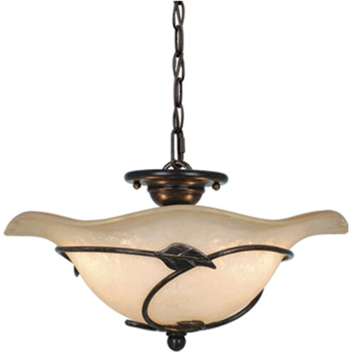 Vine LED 15 inch Oil Shale Semi-Flush Mount Ceiling Light