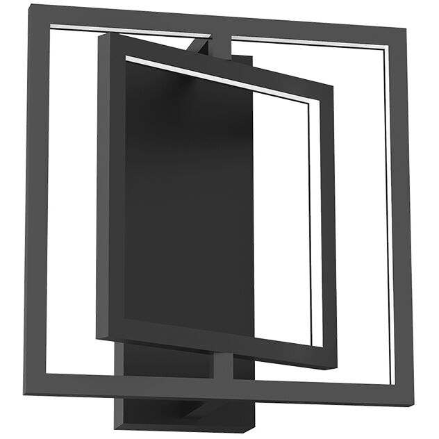 Mondrian LED 11.88 inch Black Semi-Flush Mount Ceiling Light