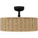 Islander 22 inch Matte Black with Black Matte Blades Fandelier, Fandelier