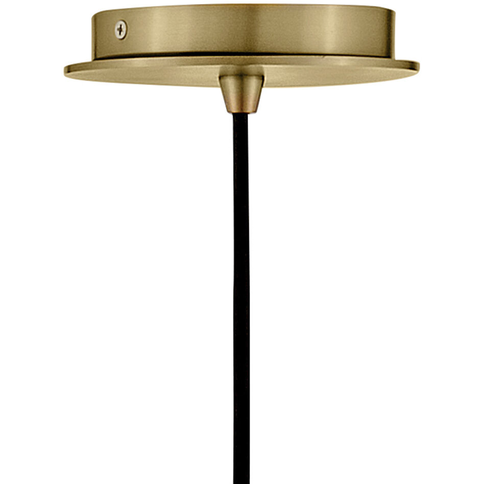 Lulu LED 10 inch Lacquered Brass Pendant Ceiling Light, Semi-Flush Mount