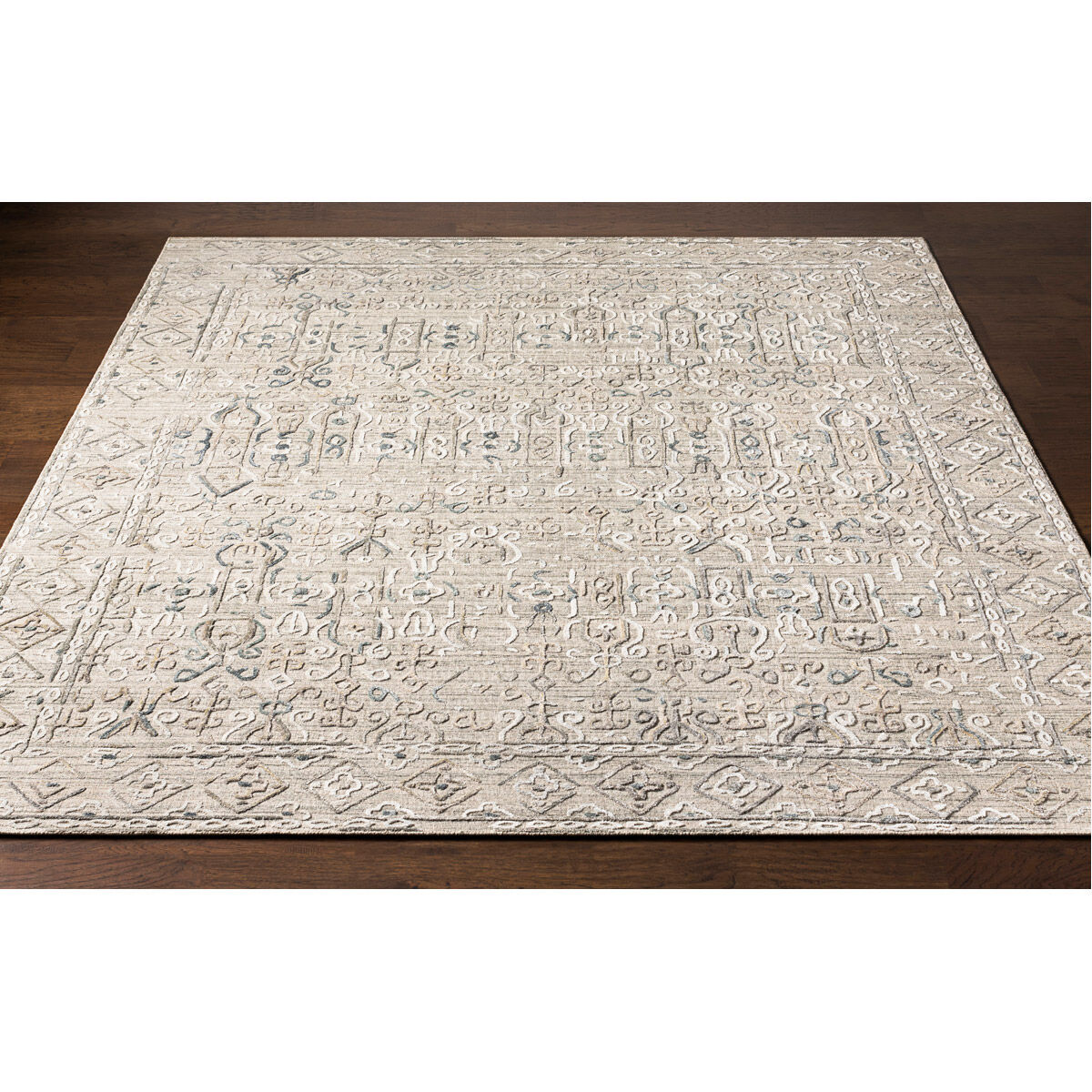 Makalu 108 X 72 inch Light Gray Rug in 6 X 9, Rectangle
