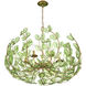 Bridget 6 Light 28.25 inch Soft Gold Chandelier Ceiling Light in Green