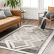 Pisa 84 X 59 inch Light Grey Rug, Rectangle