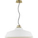 Sean Lavin Forge LED 28 inch Natural Brass Line-Voltage Pendant Ceiling Light in Matte White
