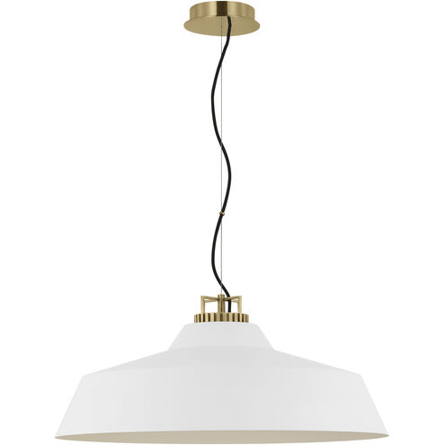 Sean Lavin Forge LED 28 inch Natural Brass Line-Voltage Pendant Ceiling Light in Matte White
