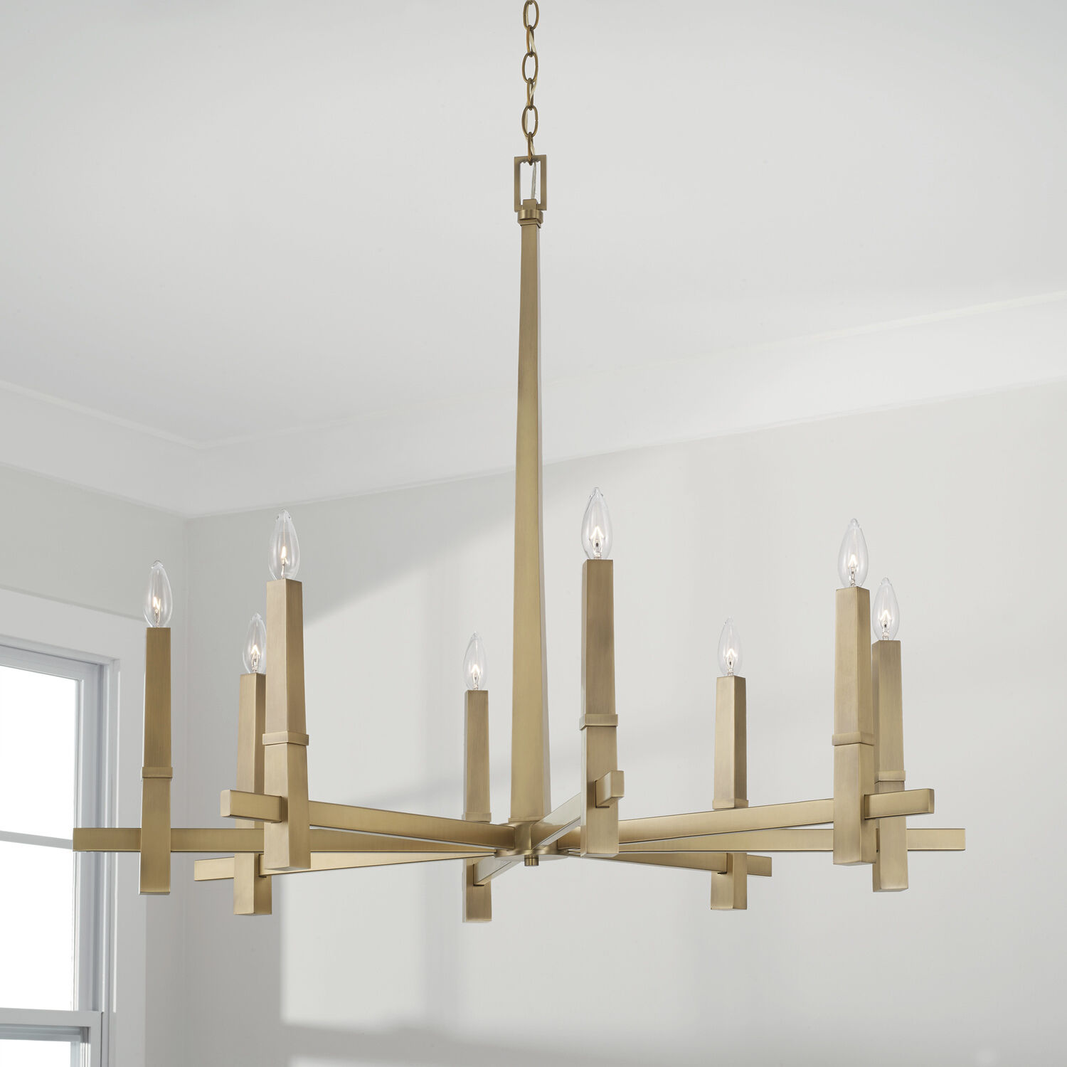 Blake 8 Light 39 inch Aged Brass Chandelier Ceiling Light