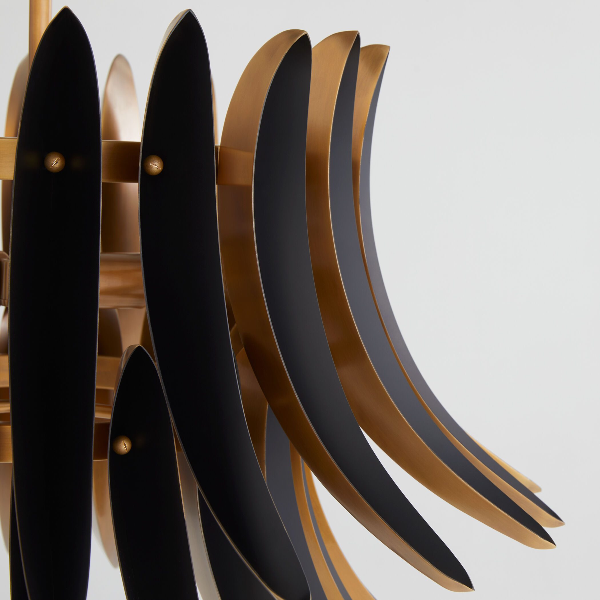 Aldridge 3 Light 30 inch Brushed Brass and Matte Black Pendant Ceiling Light