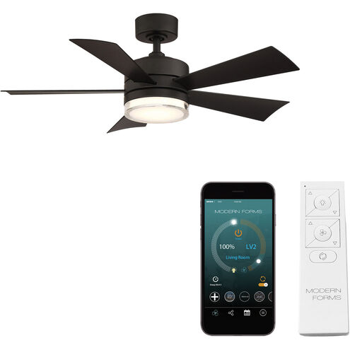 Wynd 42 inch Matte Black Downrod Ceiling Fan in 3500K