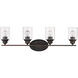 Gemma 4 Light 31 inch Oil-Rubbed Bronze Vanity Light Wall Light in Oil Rubbed Bronze