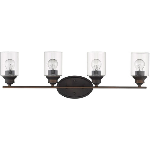 Gemma 4 Light 31 inch Oil-Rubbed Bronze Vanity Light Wall Light in Oil Rubbed Bronze