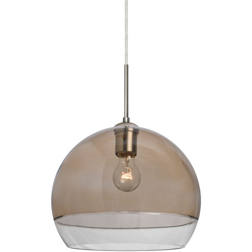 Ally 1 Light Satin Nickel Pendant Ceiling Light