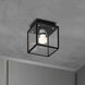 Caged Wet LED 6.81 inch Black / Steel Outdoor Semi-Flush Mount